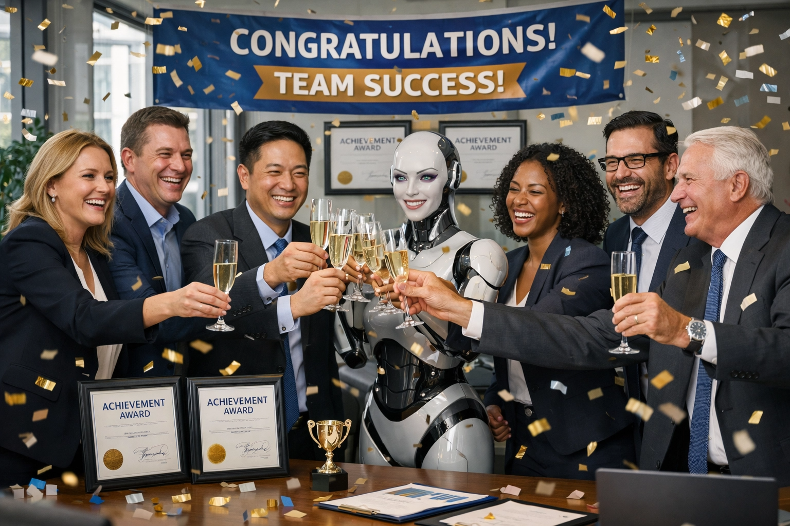 Client success celebration