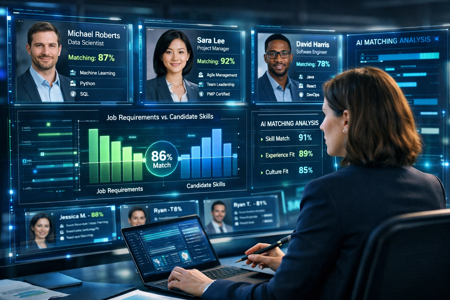 Boardroom hiring AI candidates